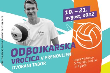 Vabilo na otvoritev prenovljene Dvorane Tabor in pripravljalni turnir na svetovno prvenstvo v odbojki - 19. avgust 2022